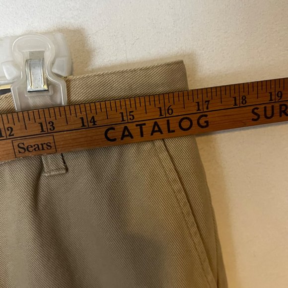 NEW St Johns Bay Pants Sueded Twill Khaki Flat Front Relaxed Mens Size 34 x 29 - Picture 3 of 12